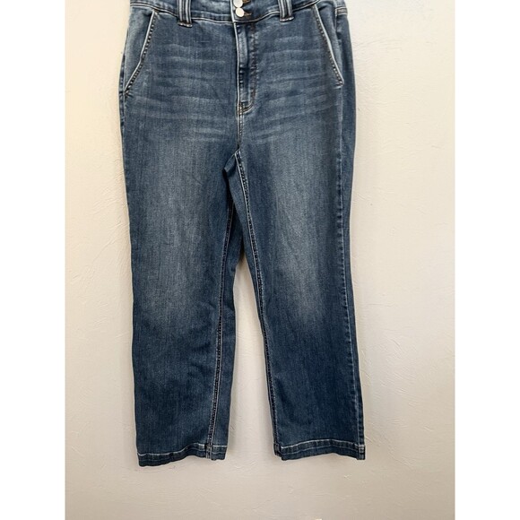 Judy Blue Any Time Any Place Wide Leg Jeans Light Wash Size 14 31 Stretch Boho - Picture 7 of 16